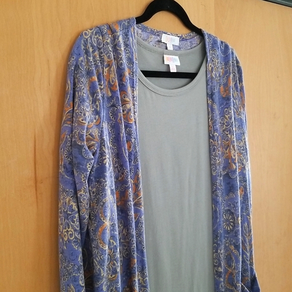 Purple Paisley Cardigan Duster - Picture 2 of 4